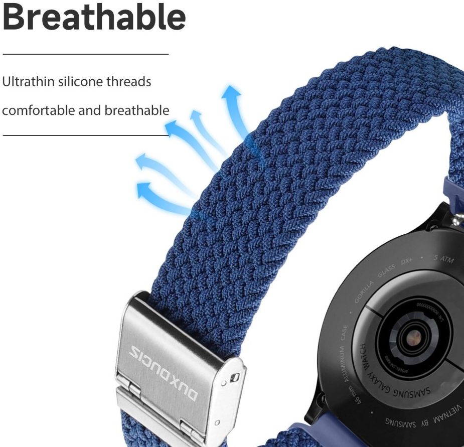 Dux Ducis Mixture II Strap Universeel Smartwatch Bandje 20MM Blauw afbeelding 3
