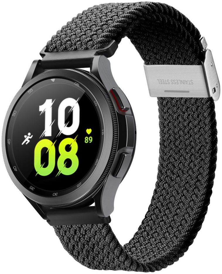 Dux Ducis Mixture II Strap Universeel Smartwatch Bandje 20MM Zwart afbeelding 1
