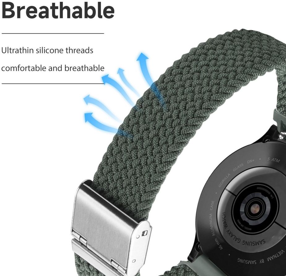 Dux Ducis Mixture II Strap - Universeel Smartwatch Bandje 22MM - Groen afbeelding 3