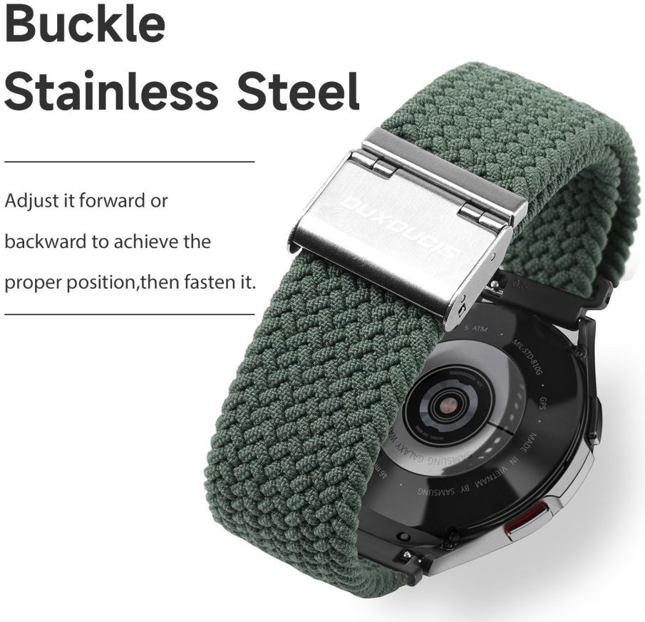 Dux Ducis Mixture II Strap - Universeel Smartwatch Bandje 22MM - Groen afbeelding 4