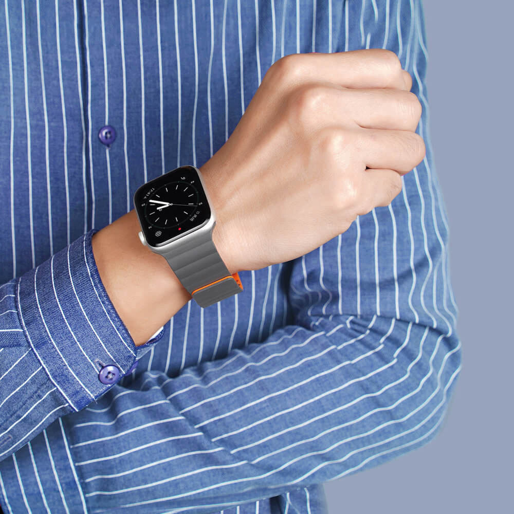 Dux Ducis Apple Watch Bandje - 1-9/SE/Ultra 49MM/45MM/44MM/42MM - Grijs afbeelding 3