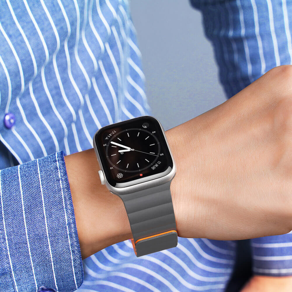 Dux Ducis Apple Watch Bandje - 1-9/SE/Ultra 49MM/45MM/44MM/42MM - Grijs afbeelding 5