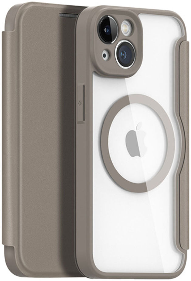 Dux Ducis Skin X Pro iPhone 14 Plus Hoesje MagSafe Book Case Beige afbeelding 2