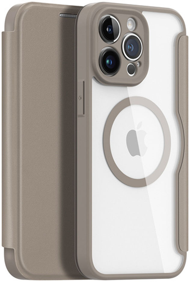 Dux Ducis Skin X Pro iPhone 14 Pro Max Hoesje MagSafe Book Case Beige afbeelding 2