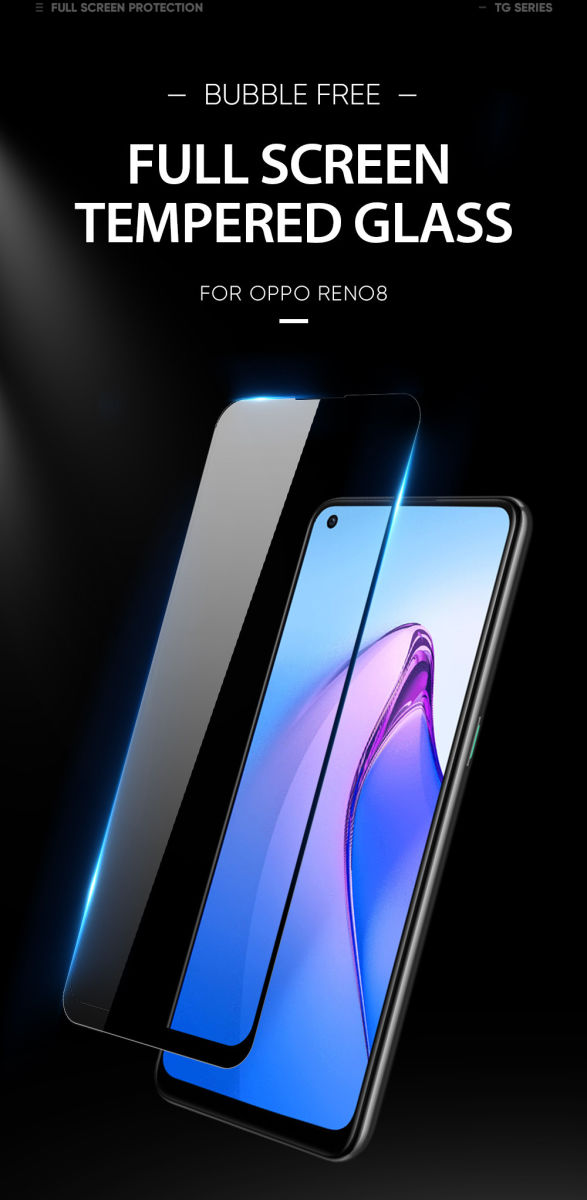 Dux Ducis Oppo Reno 8 Screen Protector 9H Tempered Glass 0.33mm afbeelding 2