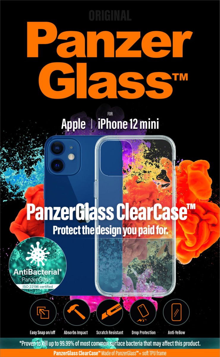 PanzerGlass ClearCase Apple iPhone 12 Mini Hoesje Transparant afbeelding 1