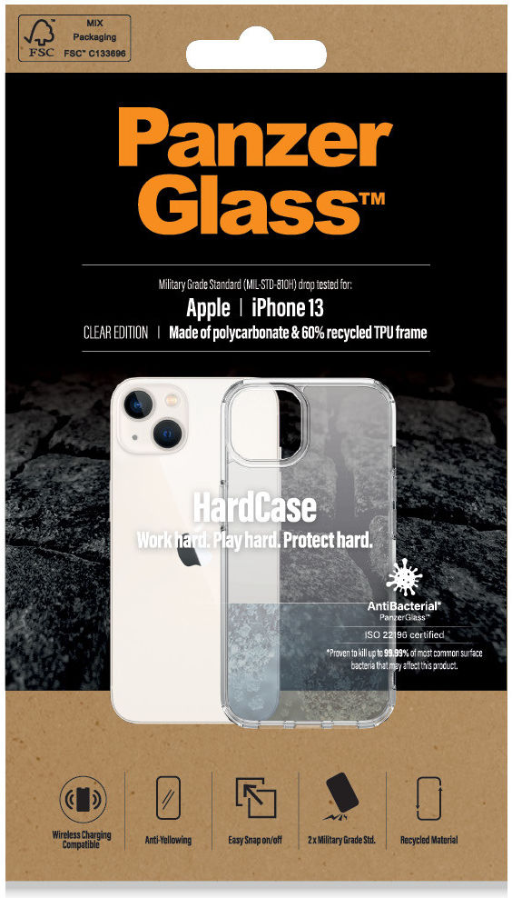 PanzerGlass HardCase Apple iPhone 13 Hoesje Back Cover Transparant afbeelding 6