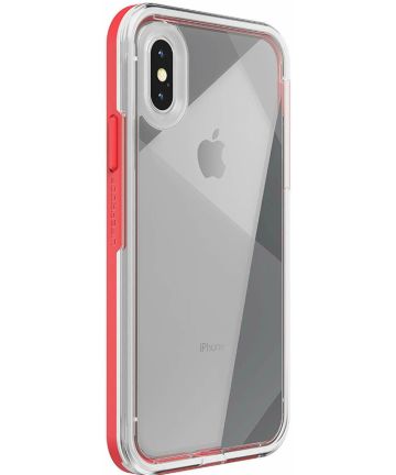 LifeProof SLAM Apple iPhone XS Max Hoesje Transparant Rood Hoesjes