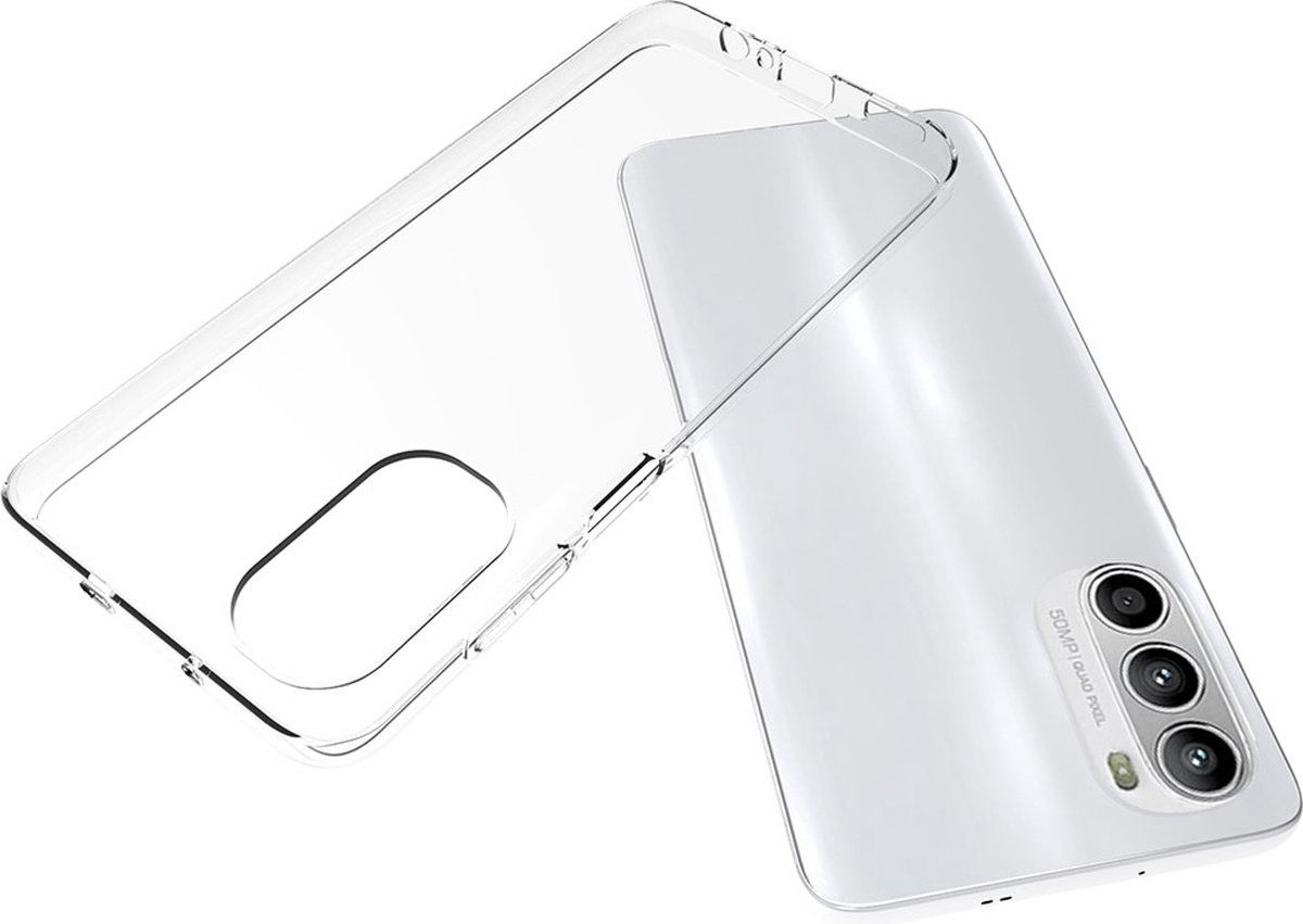 Motorola Moto G82 Hoesje Dun TPU Back Cover Transparant afbeelding 3