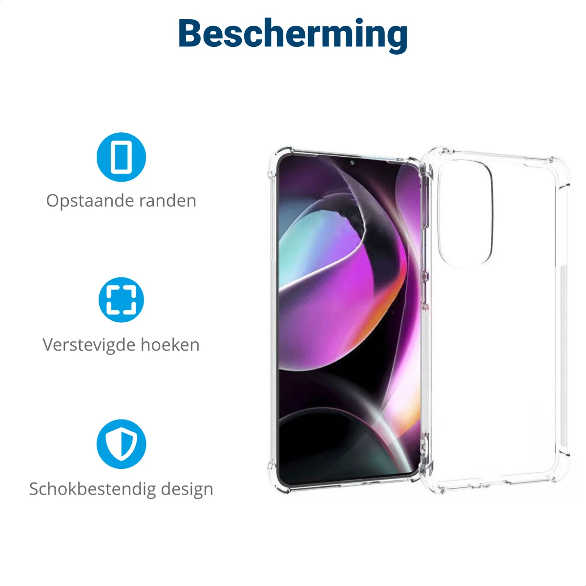 Motorola Edge 30 Hoesje Schokbestendig en Dun TPU Transparant afbeelding 4