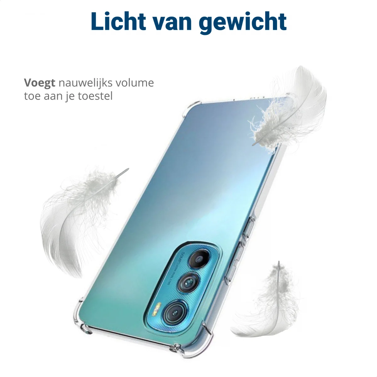 Motorola Edge 30 Hoesje Schokbestendig en Dun TPU Transparant afbeelding 5