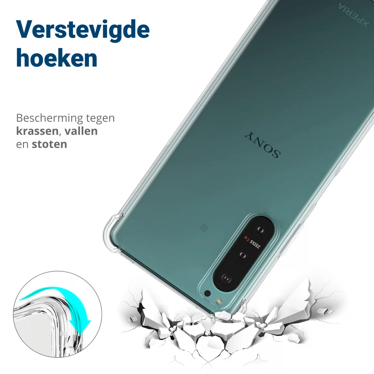 Sony Xperia 5 IV Hoesje Schokbestendig en Dun TPU Transparant afbeelding 2
