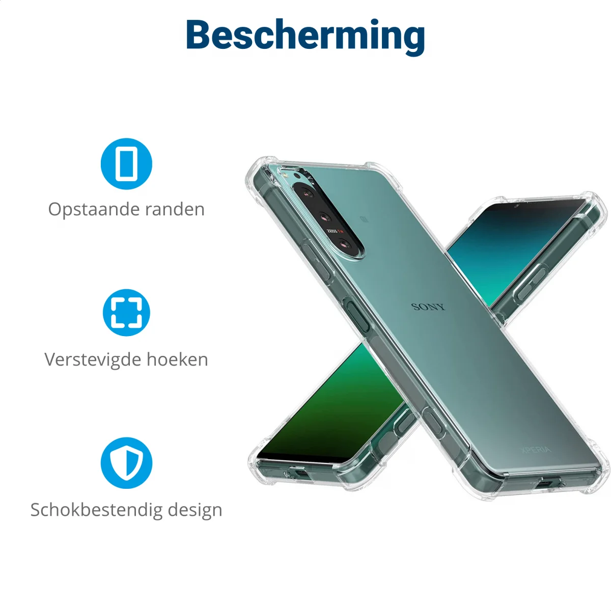 Sony Xperia 5 IV Hoesje Schokbestendig en Dun TPU Transparant afbeelding 4