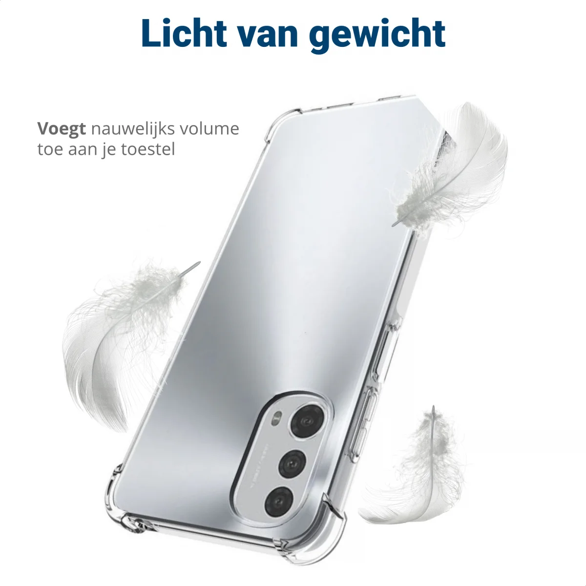 Motorola Moto E32s Hoesje Schokbestendig en Dun TPU Transparant afbeelding 5