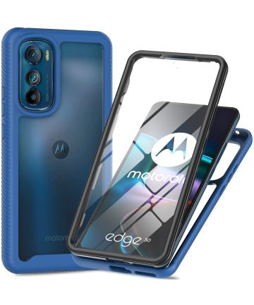 Motorola Edge 30 Hoesje Full Protect 360° Cover Hybride Blauw Hoesjes
