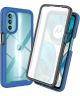 Motorola Moto G82 Hoesje Full Protect 360° Cover Hybride Blauw
