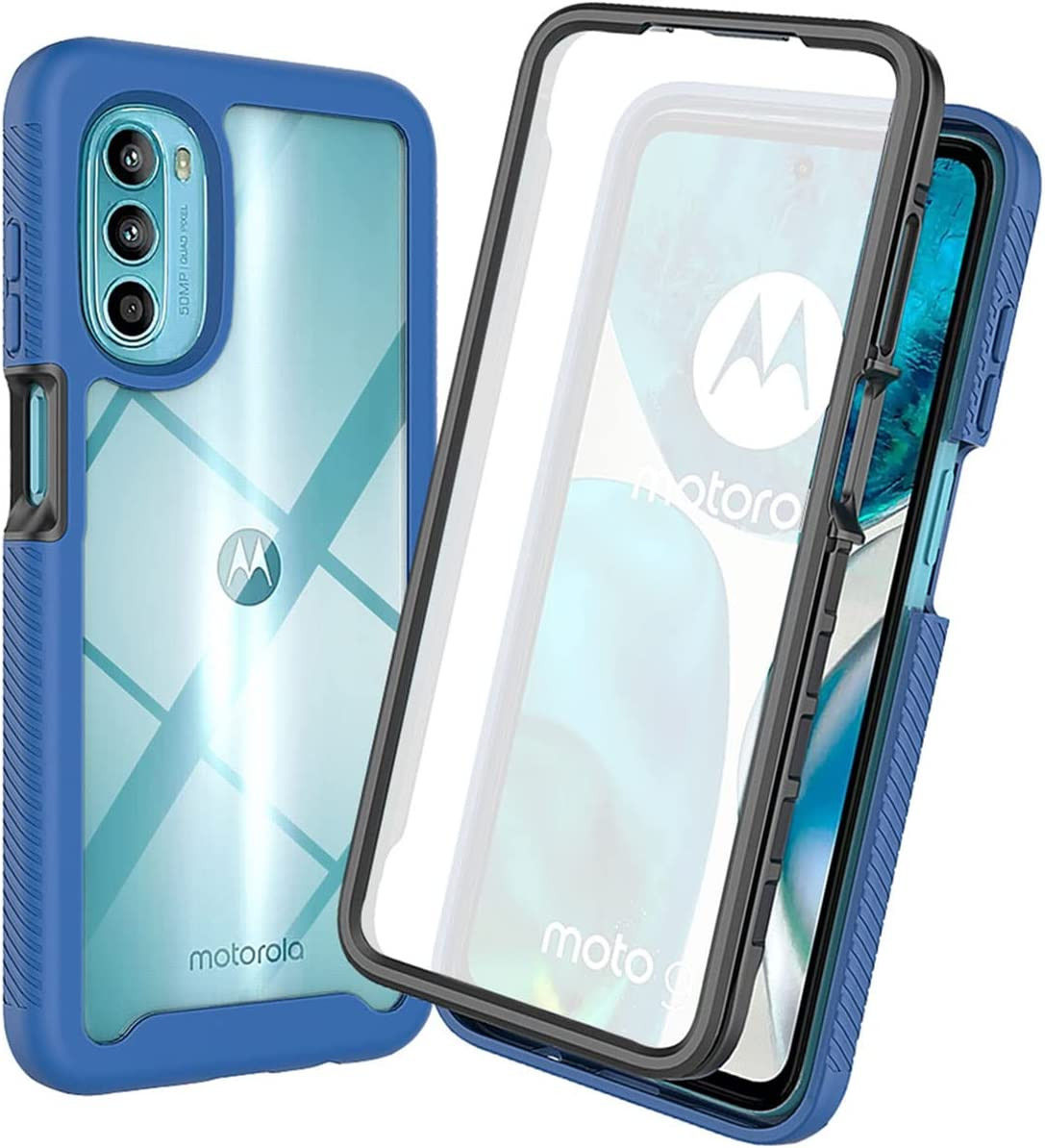 Motorola Moto G82 Hoesje Full Protect 360° Cover Hybride Blauw afbeelding 1