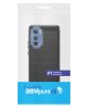 Motorola Edge 30 Hoesje Geborsteld TPU Flexibele Back Cover Zwart