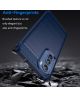 Motorola Edge 30 Hoesje Geborsteld TPU Flexibele Back Cover Blauw