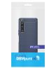 Sony Xperia 5 IV Hoesje Geborsteld TPU Flexibele Back Cover Blauw