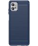 Motorola Moto G32 Hoesje Geborsteld TPU Flexibele Back Cover Blauw