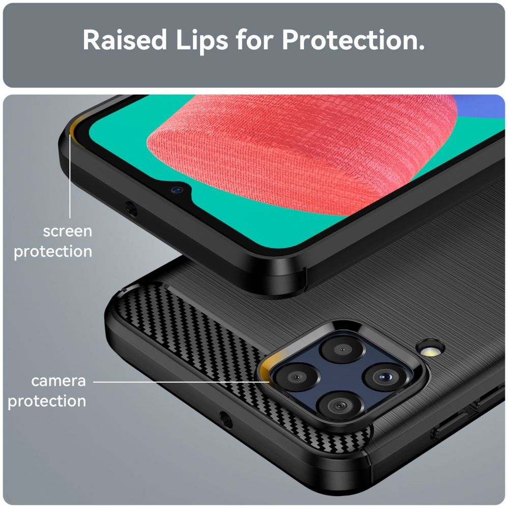 Samsung Galaxy M33 Hoesje Geborsteld TPU Flexibele Back Cover Zwart afbeelding 7