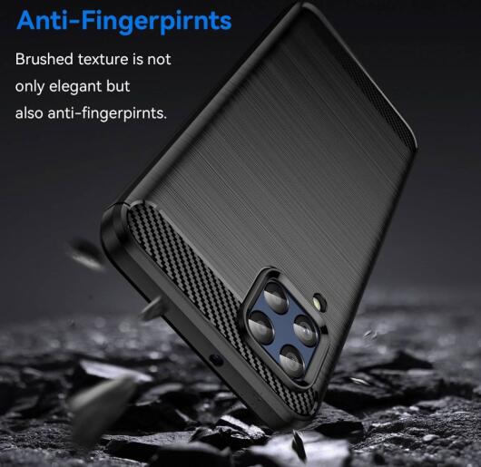 Samsung Galaxy M33 Hoesje Geborsteld TPU Flexibele Back Cover Zwart afbeelding 4