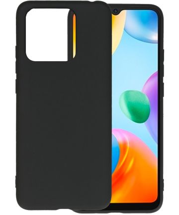 Xiaomi Redmi 10C Hoesje Dun TPU Matte Back Cover Zwart Hoesjes