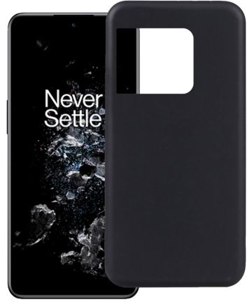 OnePlus 10T Hoesje Dun TPU Matte Back Cover Zwart Hoesjes