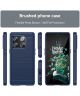 OnePlus 10T Hoesje Geborsteld TPU Flexibele Back Cover Blauw