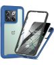 OnePlus 10T Hoesje Full Protect 360° Cover Hybride Transparant Blauw