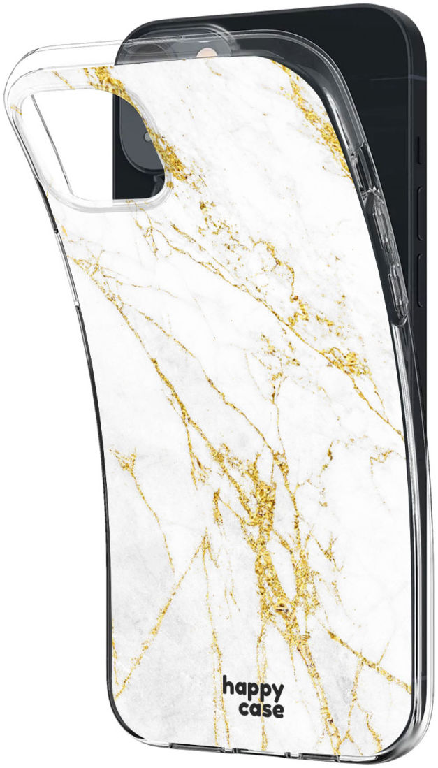 HappyCase iPhone 14 Hoesje Flexibel TPU Wit Marmer Print afbeelding 6