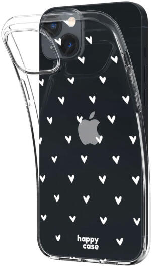 HappyCase iPhone 14 Hoesje Flexibel TPU Hartjes Print afbeelding 5