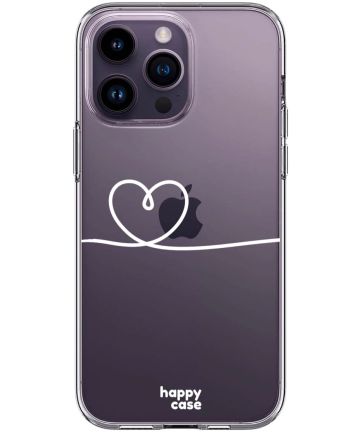 HappyCase iPhone 14 Pro Hoesje Flexibel TPU Hartje Print Hoesjes