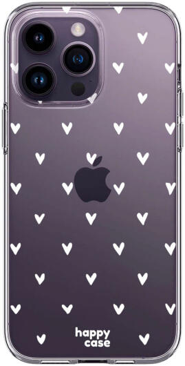 HappyCase iPhone 14 Pro Hoesje Flexibel TPU Hartjes Print afbeelding 1
