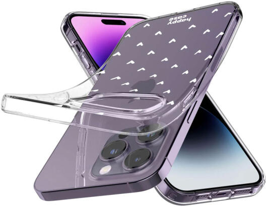 HappyCase iPhone 14 Pro Hoesje Flexibel TPU Hartjes Print afbeelding 5