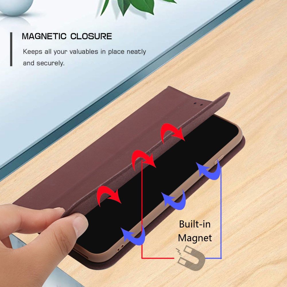 Samsung Galaxy A52 / A52s Hoesje Tri-Fold Book Case Bruin afbeelding 3