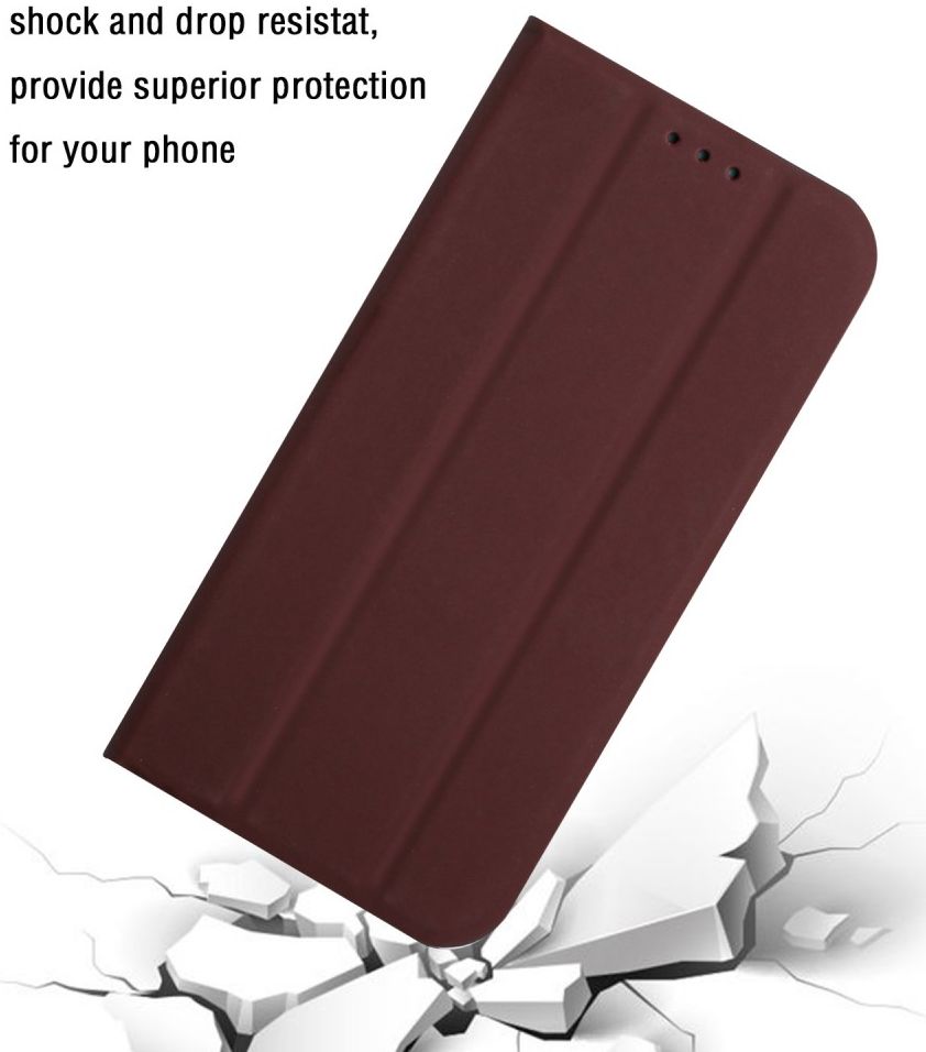 Samsung Galaxy A52 / A52s Hoesje Tri-Fold Book Case Bruin afbeelding 4