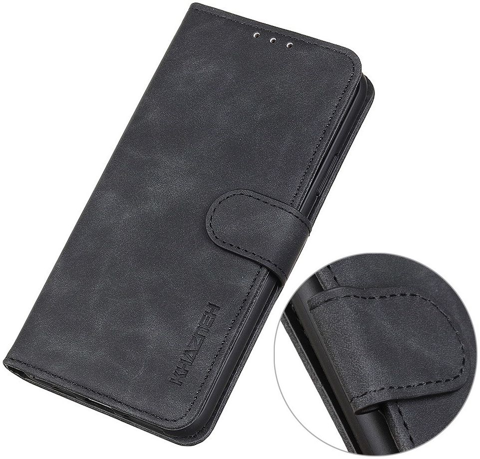 KHAZNEH Samsung Galaxy M33 Hoesje Retro Wallet Book Case Zwart afbeelding 7