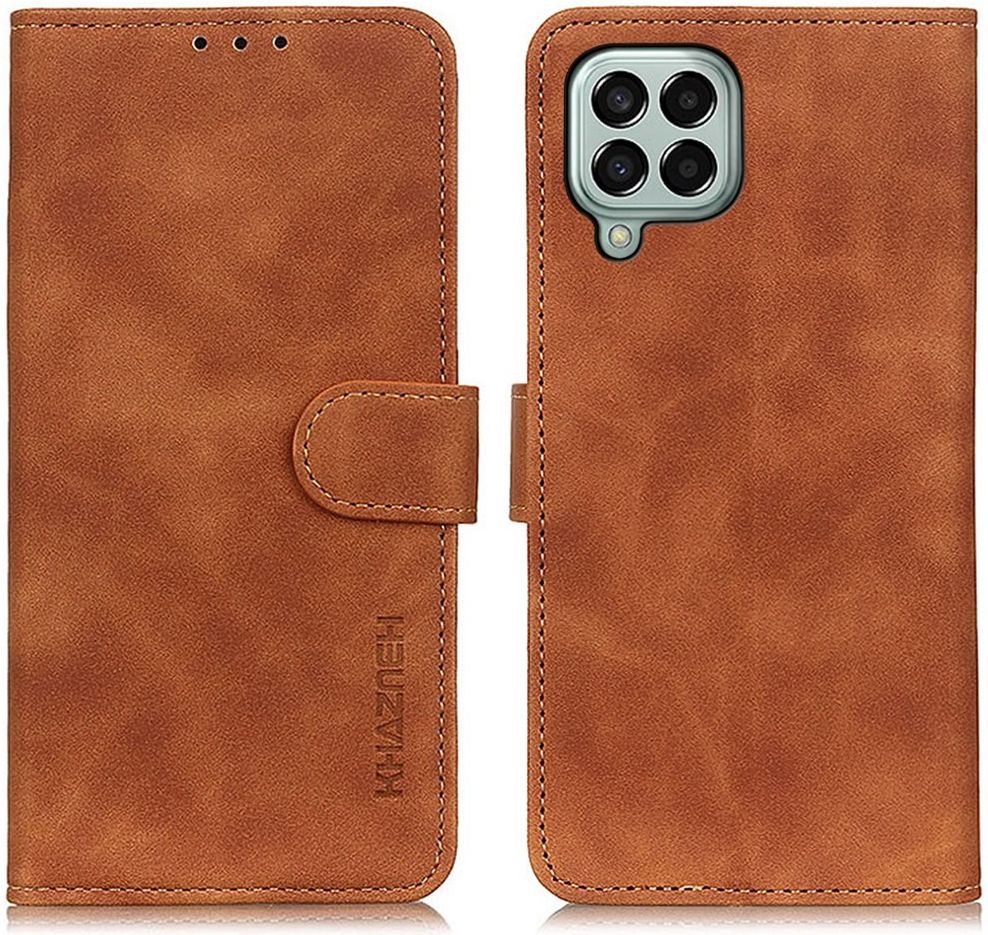 KHAZNEH Samsung Galaxy M33 Hoesje Retro Wallet Book Case Bruin afbeelding 2
