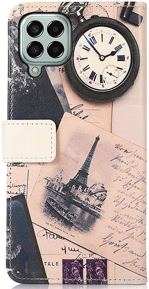 Samsung Galaxy M33 Hoesje Portemonnee Book Case met Eiffeltoren Print afbeelding 3