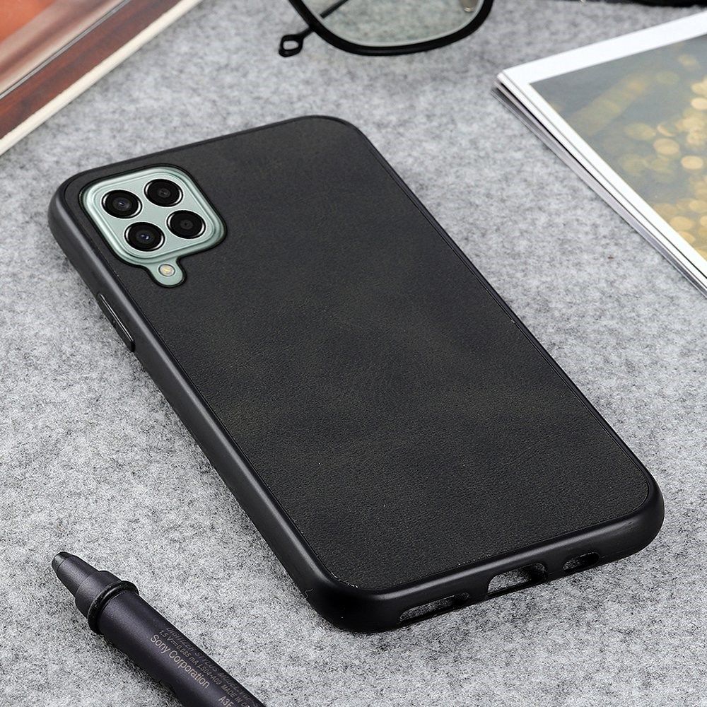 Samsung Galaxy M33 Hoesje met Kunstleer Coating Zwart afbeelding 2