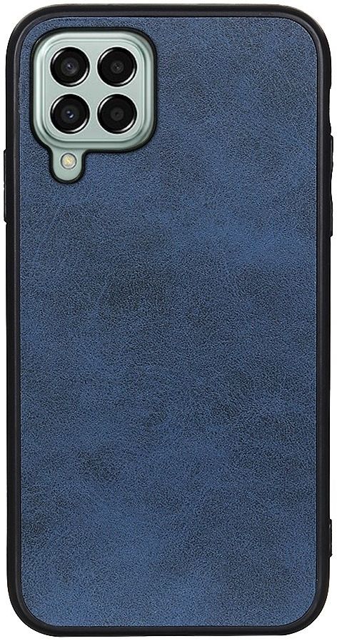 Samsung Galaxy M33 Hoesje met Kunstleer Coating Blauw afbeelding 1
