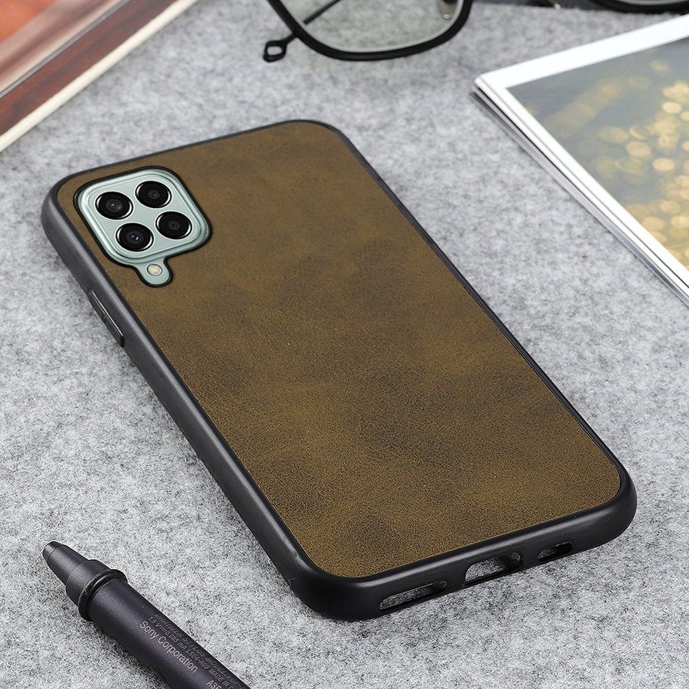 Samsung Galaxy M33 Hoesje met Kunstleer Coating Groen afbeelding 2