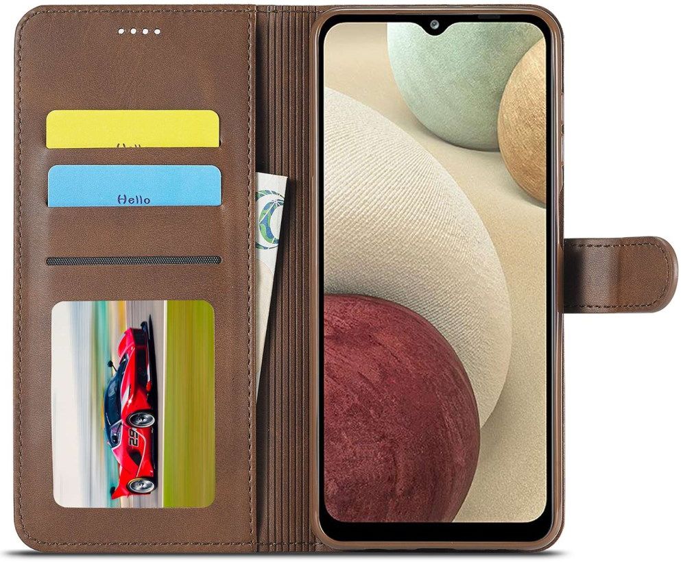 LC.IMEEKE Samsung Galaxy M33 Hoesje Portemonnee Book Case Bruin afbeelding 1