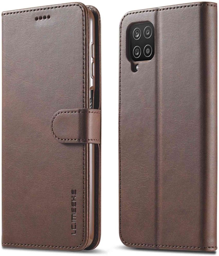 LC.IMEEKE Samsung Galaxy M33 Hoesje Portemonnee Book Case Bruin afbeelding 4