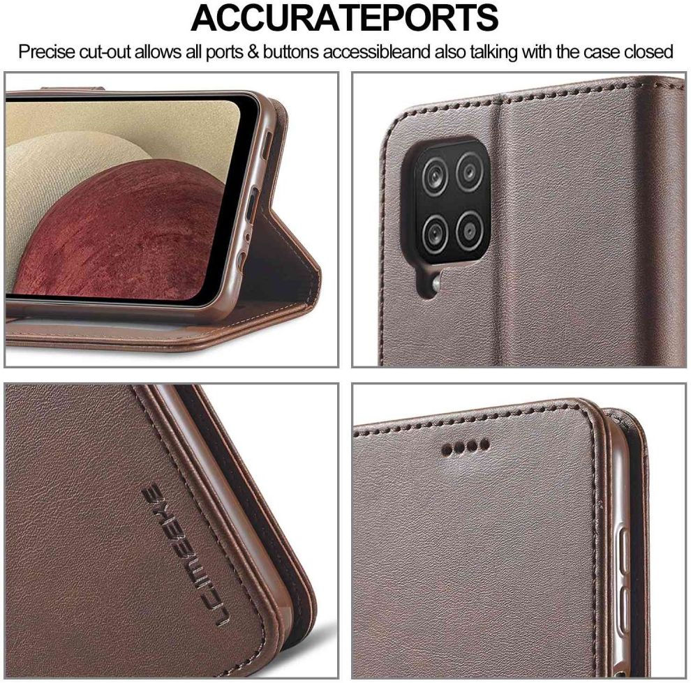 LC.IMEEKE Samsung Galaxy M33 Hoesje Portemonnee Book Case Bruin afbeelding 8