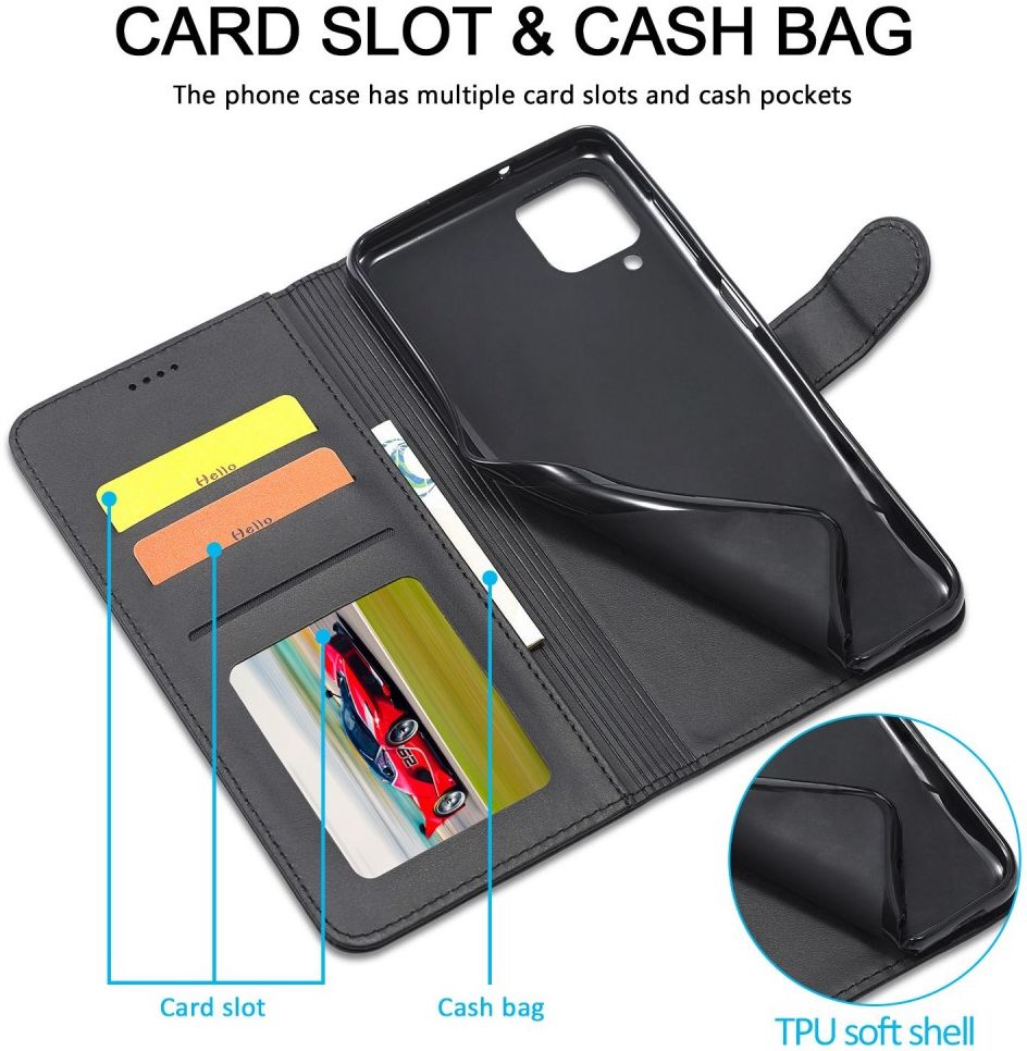 LC.IMEEKE Samsung Galaxy M33 Hoesje Portemonnee Book Case Zwart afbeelding 10