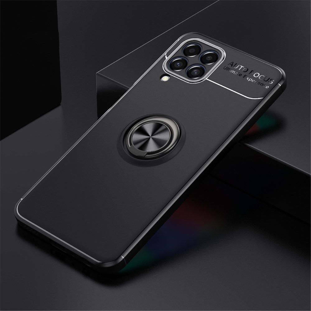 Samsung Galaxy M33 Hoesje Magnetische Kickstand Back Cover Zwart afbeelding 2