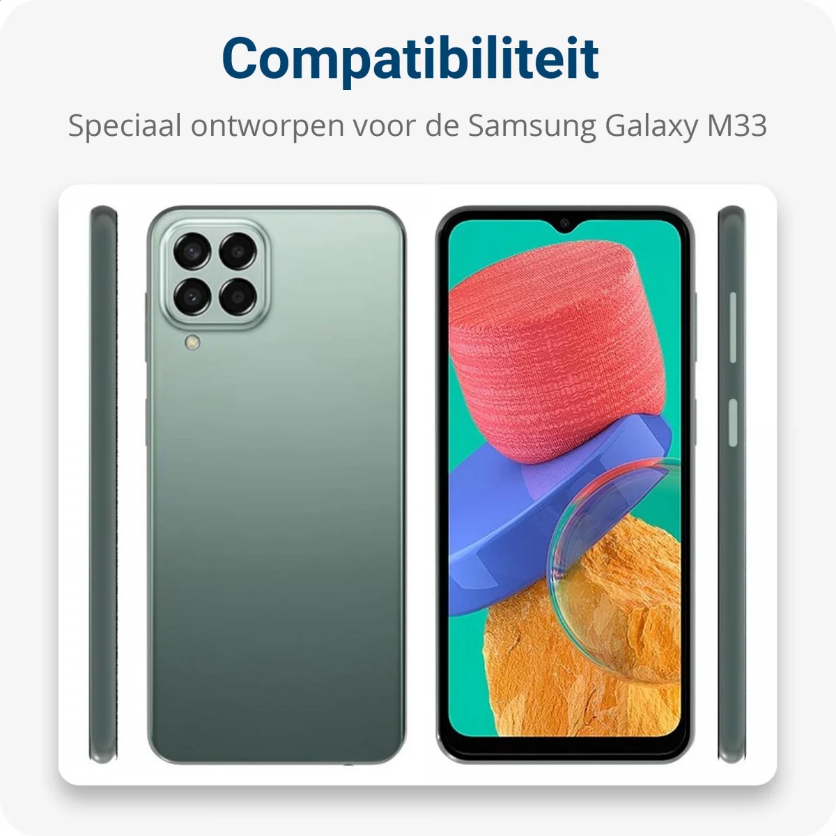 Samsung Galaxy M33 Hoesje met Koord Schokbestendig TPU Transparant afbeelding 4